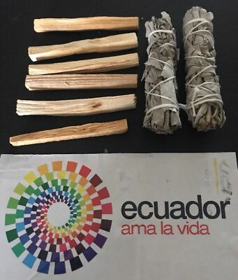 #ad 6 Palo Santo Wood amp; 2 White Sage Smudge Sticks: Cleansing Negativity Removal $9.99