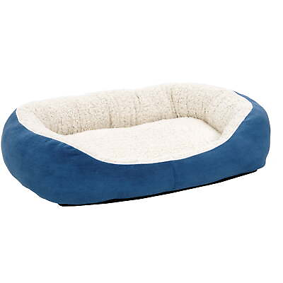 #ad Overstuffed Micro Terry Cuddle Pet Bed for Medium Dogs amp; Cats Blue $28.77