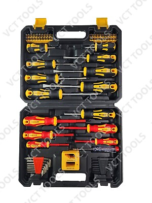 #ad VCT 72pc Magnetic Screwdriver Set Flathead Phillips Hex Square Torx Insulated $34.95