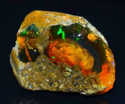 #ad 38.25 Natural Opal Rough AAA Quality Ethiopian Welo Fire Opal Raw Gemstone $38.40