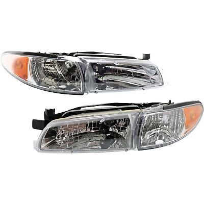 #ad Headlight Set For 1997 2003 Pontiac Grand Prix Left Right With Housing Assembly $73.27
