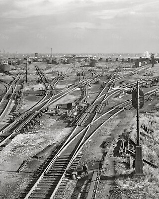 #ad 8x10 Poster Print 40s Chicago Illinois General View An Illinois Central Railyard $11.02