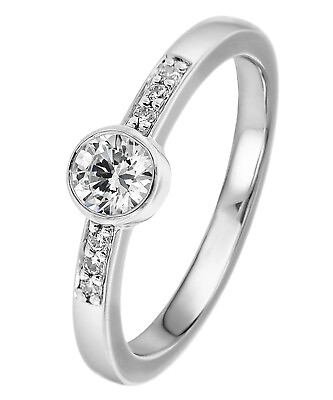 #ad Viventy Jewelry Engagement Ring Silver 925 Zirconia Women#x27;s Ring 769721 $101.67