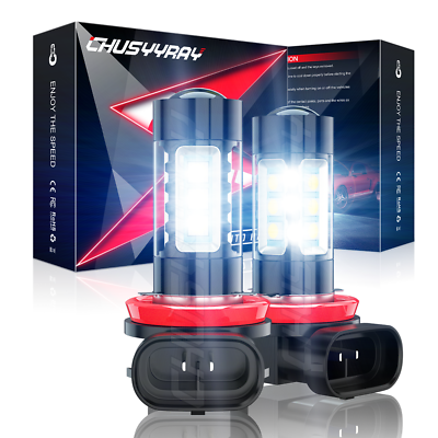 #ad LED Fog Light Bulb H11 High Power 100W Lamps 6000K White foglight Bulbs DRL Kit $14.99