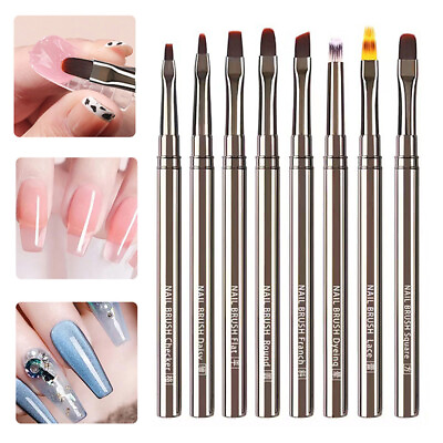 #ad Nail Painting UV Gel Extension Builde Function Pen Nail Liner Brush Drawing Pen $3.28