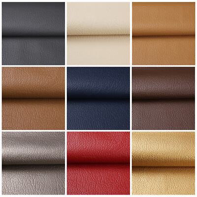 #ad 1 5 10 Yard Faux Leather Fabric Upholstery Pleather Marine Vinyl Fabric 54quot; Wide $92.99