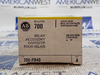#ad Allen Bradley 700 PB40 Ser A Second Deck Relay Adder $38.99