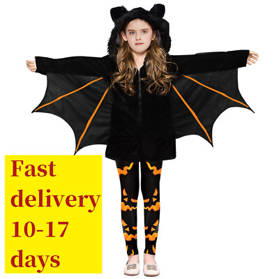#ad 2022 new Halloween children#x27;s costume bat cape cape clothes party cosplay AU $33.00