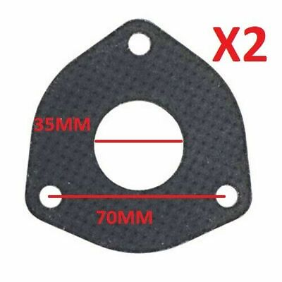 #ad 2PCS Scooter Moped Exhaust Gasket GY6 35MM INNER DIAMETER 3 BOLT STYLE H GS44 $7.99