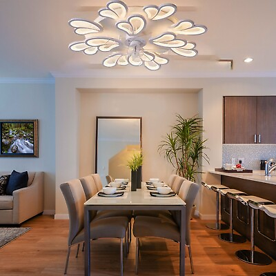 36quot; LED Chandelier Invisible Ceiling Fan Light Ceiling Lamp With Remote Control $144.70