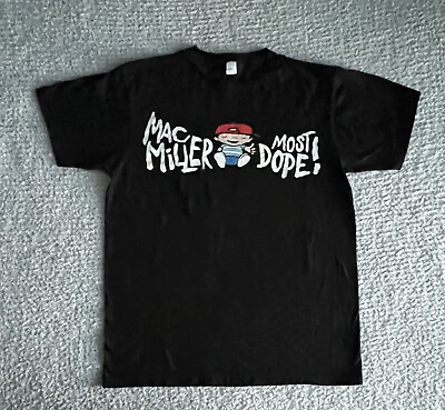 #ad Mac Miller T Shirt Tee Men’s Medium Black Dope Rap Hip Hop Y2K Short Sleeve $30.00