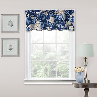 #ad Waverly Traditions Forever Yours Floral Scalloped Rod Pocket Valance for Windows $15.45