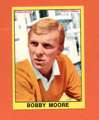 #ad BOBBY MOORE ENGLAND SOCCER CARD CALCIATORI PANINI 1966 67 $69.99