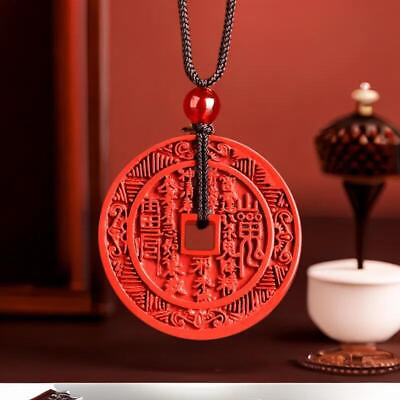 #ad Red Cinnabar Wealth Pendant Accessories Natural Jewelry Designer Real Fashion $4.99