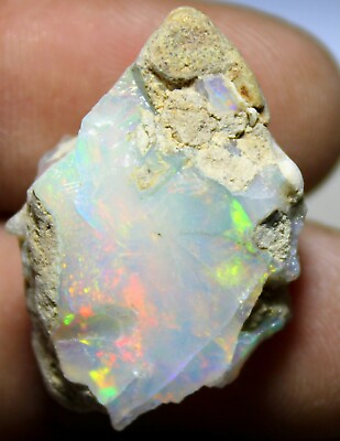 #ad Natural Loose Gemstone Ethiopian Fire Opal Making Jewelry Raw Stone 24.90 Cts SH $66.40