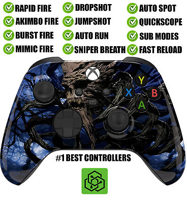 #ad Tree Skull Glow Silent Modz Rapid Fire Modded Controller for Xbox Series X S $129.99