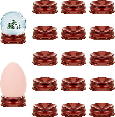 #ad 10Pcs Crystal Holder for Stones Wooden Sphere Stands Crystal Display Stand Decor $12.99