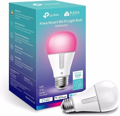 #ad Kasa Smart Light Bulb LED Multicolor Smart Wi Fi Alexa Google 1000 Lumens A19 $8.99