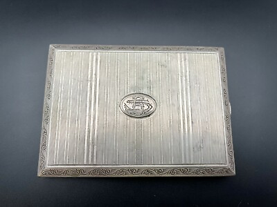#ad Antique Solid Silver Cigarette Card Case $208.00