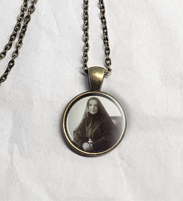 #ad St Mother Frances Cabrini Medal Picture Pendant Charm Handmade Catholic Necklace $25.00