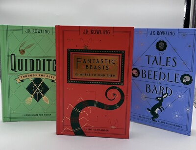 #ad JK Rowling Hogwarts Library Hardcover 3 Book set $16.25