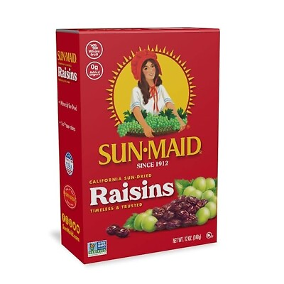 #ad Sun Maid California Sun Dried Raisins 12 oz 1 Pack; Fresh Fast Free Shipping $5.99