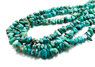 #ad Genuine Natural Arizona Turquoise Smooth Rough Nugget Chip Gemstone Beads PGS339 $14.59