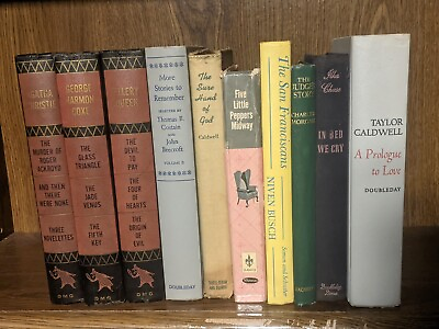 #ad Lot of 10 Vintage 1944 1962 Hardcover Novels in Various Conditions $30.00