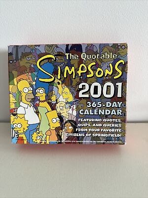 #ad The Simpsons 2001 365 Day Quotable Calendar AU $20.00