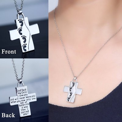 #ad Fashion Silver Plated Cross Pendant Necklace Choker Chain Women Men Jewelry C $2.01