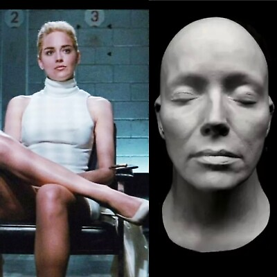 #ad A Young Sharon Stone Life Mask Cast Basic Instinct Casino Total Recall Very RARE $99.95