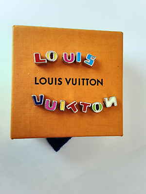 #ad LV multicolored metal silver zipper pull letters buttons $97.00