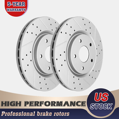 #ad 330mm Front Drilled Rotors for Dodge Grand Caravan Journey Routan Town amp; Country $73.99