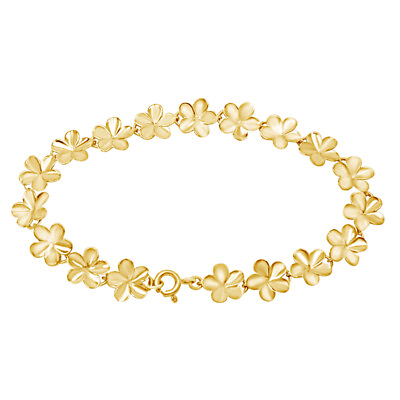 #ad #ad Fashion Flower Link 14K Yellow Gold Plated Bracelet For Women#x27;s $210.48