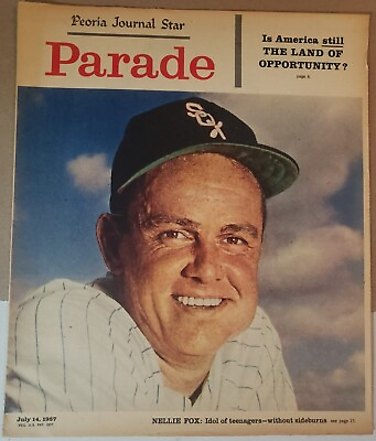 #ad Rare 1957 Nellie Fox Cover Chicago White Sox Peoria Journal Star Parade Nelson $12.95