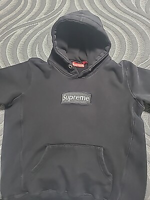 #ad Supreme box logo hoodie black Size Large $120.00