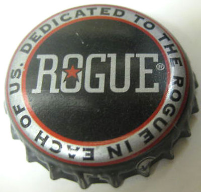 #ad ROGUE Dedicated ... Beer CROWN Bottle CAP with STAR Rogue Ales Newport OREGON $2.85