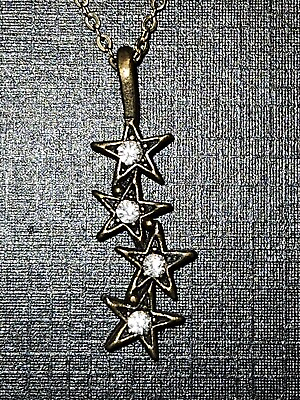 #ad Star Pendant Necklace Goldtone $15.00