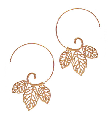#ad Leaf Wire Hook Drop Earrings for Women $15.95