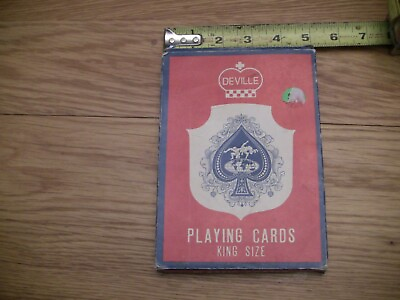#ad Vintage Deville Playing King Size Jumbo Cards 52 Cards 7 by 5 inches $15.19