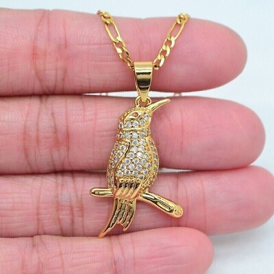 #ad 2 Ct Round Simulated Diamond Attractive Pendant 925 Silver Yellow Gold Plated $167.30