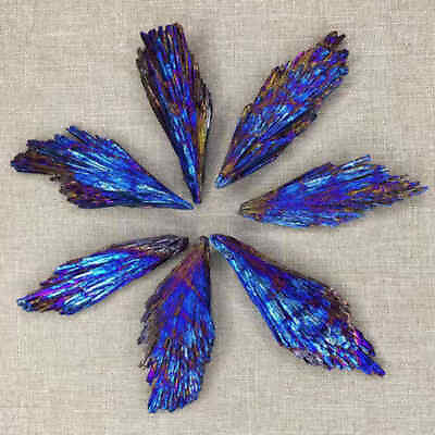 #ad Natural Aura Rainbow Kyanite Titanium Crystal Cluster VUG Stone Specimen Healing $9.98