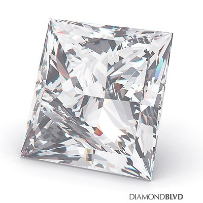 #ad 1.11 CT E SI1 Ex Rectangular Princess AGI Earth Mined Diamond 6.92x5.36x3.72mm $6760.04