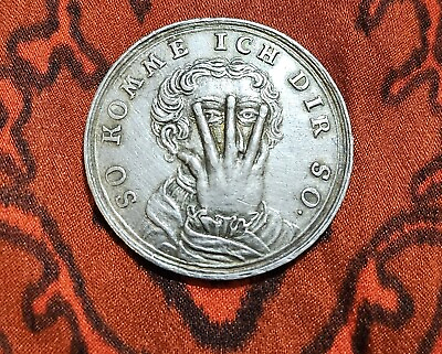 #ad 1921 quot;This Is How I Come To Youquot; Nazi Death Threat Token Assasin Coin RARE $275.00