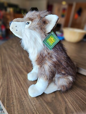 #ad Sitting Wolf Stuffed Animal Wild Republic NWT Plushie Stuffie 15” Retired $25.00