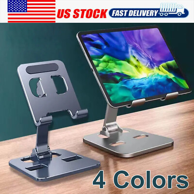 #ad Universal Metal Desk Tabletop Phone iPad Tablet Stand Holder Foldable Adjustable $5.82
