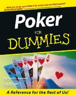#ad Poker For Dummies Paperback By Harroch Richard D. GOOD $4.19