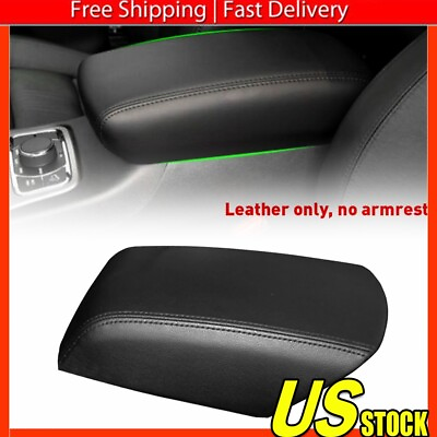 #ad Fits 2011 2018 Ford Explorer Leather Console Lid Armrest Cover Black Stitch $12.99