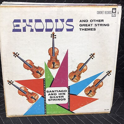 #ad Vintage SANTIAGO AND His SILVER STRINGS EXODUS Vinyl LP CX144 VG $3.50