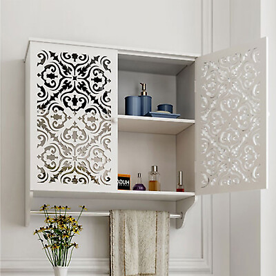 #ad Wall Mount Bathroom Cabinet Storage Medicine Cabinet Kitchen Laundry Cupboard US $29.66